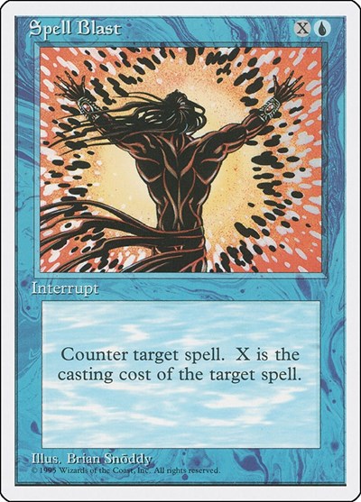 Spell Blast (4ED) #103 Common Fourth Edition Magic: The Gathering: 1995