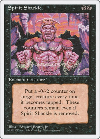 Spirit Shackle (4ED) #163 Uncommon (Heavily Played) Fourth Edition Magic: The Gathering: 1995