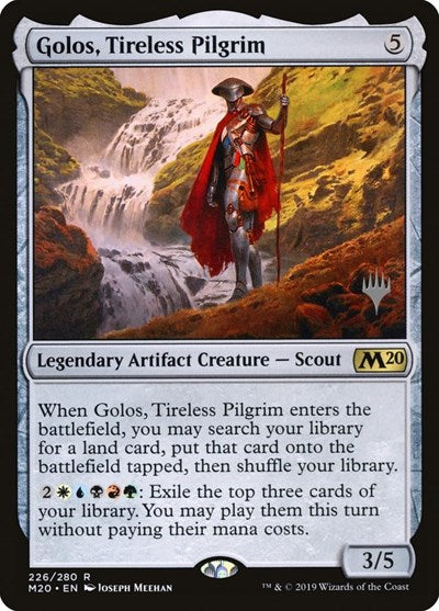 Golos Tireless Pilgrim (PPM20) #226p Rare (Lightly Played) Promo Pack: Core Set 2020 Magic: The Gathering: 2019