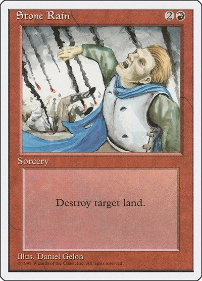 Stone Rain (4ED) #224 Common (Lightly Played) Fourth Edition Magic: The Gathering: 1995
