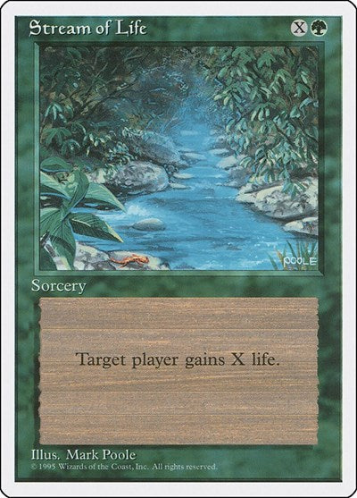 Stream of Life (4ED) #272 Common (Heavily Played) Fourth Edition Magic: 1995
