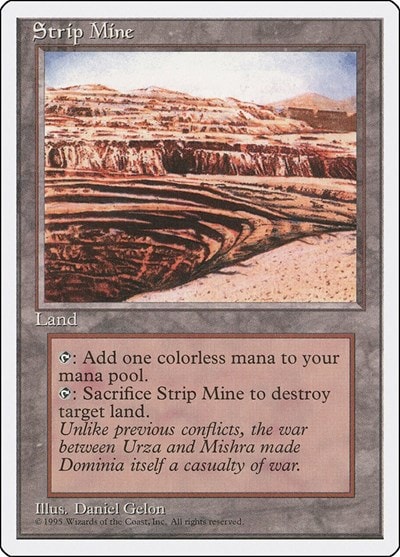 Strip Mine (4ED) #189 Uncommon (Near Mint) Fourth Edition Magic: The Gathering: 1995