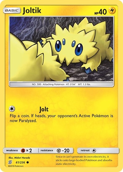 Joltik (SM11) #61/236 Common (Near Mint) SM - Unified Minds Pokemon: 2019