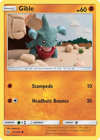 Gible (SM11) #112/236 Common (Near Mint) SM - Unified Minds Pokemon: 2019