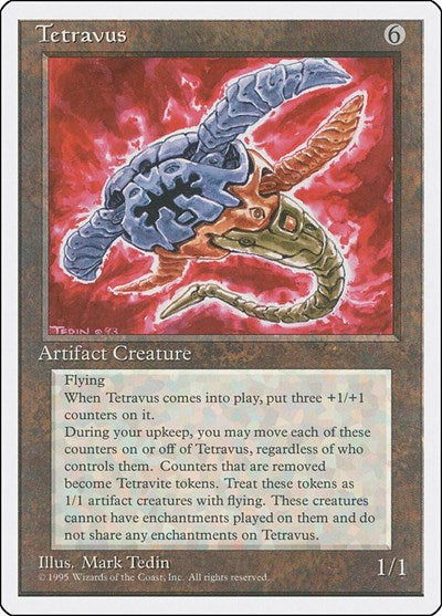 Tetravus (4ED) #350 Rare (Lightly Played) Fourth Edition Magic: The Gathering: 1995