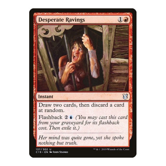 Desperate Ravings (C19) #137 Uncommon (Moderately Played) Commander 2019 Magic: The Gathering: 2019