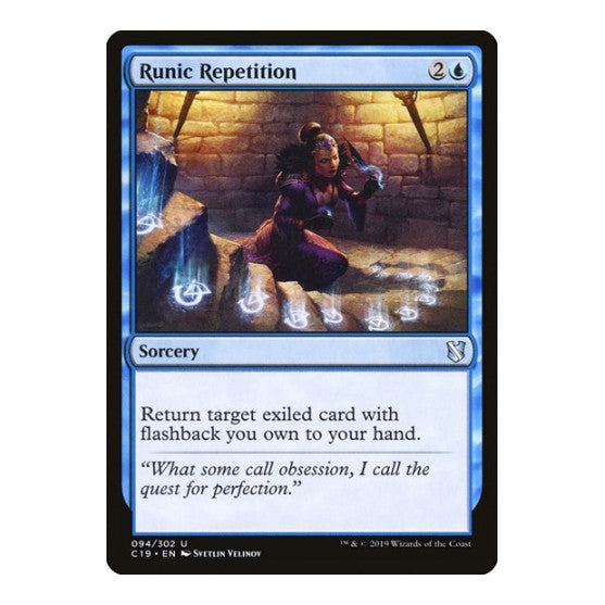 Runic Repetition (C19) #94 Uncommon (Lightly Played) Commander 2019 Magic: The Gathering: 2019