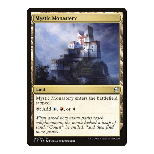 Mystic Monastery (C19) #262 Uncommon (Damaged) Commander 2019 Magic: The Gathering: 2019