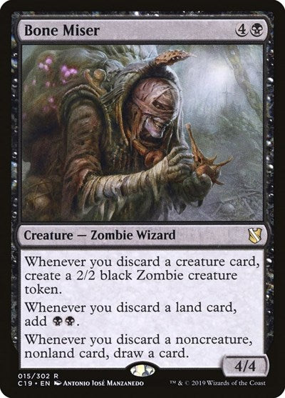 Bone Miser (C19) #15 Rare (Near Mint) Commander 2019 Magic: The Gathering: 2019