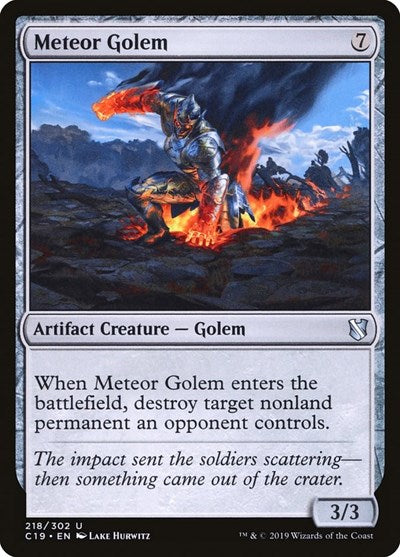 Meteor Golem (C19) #218 Uncommon (Lightly Played) Commander 2019 Magic: The Gathering: 2019