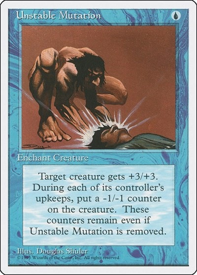 Unstable Mutation (4ED) #110 Common (Moderately Played) Fourth Edition Magic: The Gathering: 1995