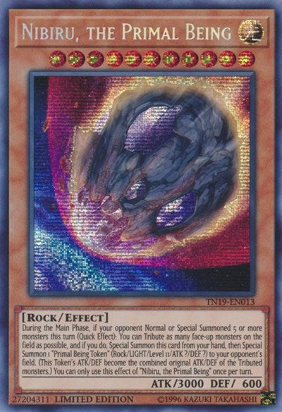 Nibiru the Primal Being (CT16) #TN19-EN013 Prismatic Secret Rare (Limited Near Mint) 2019 Gold Sarcophagus Tin YuGiOh: 2019