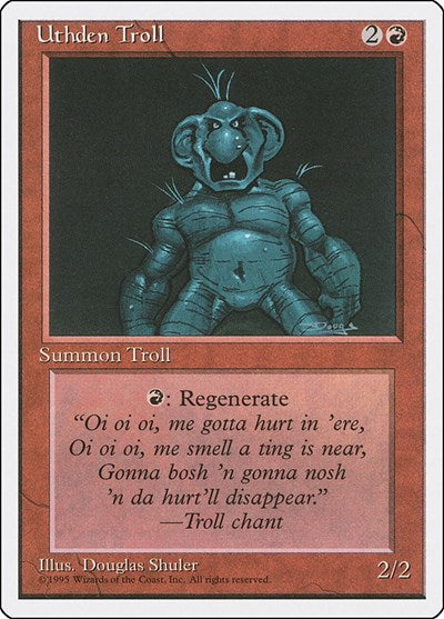 Uthden Troll (4ED) #228 Uncommon (Lightly Played) Fourth Edition Magic: The Gathering: 1995