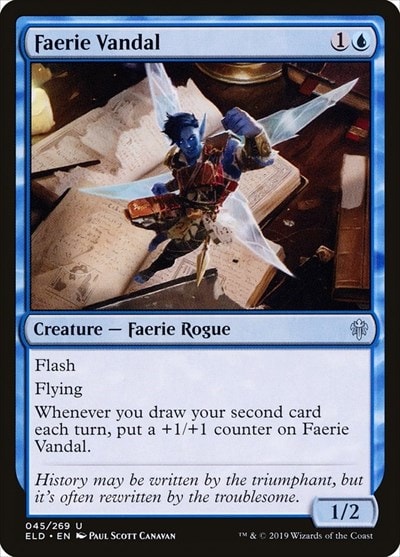 Faerie Vandal (ELD) #45 Uncommon (Lightly Played) Throne of Eldraine Magic: The Gathering: 2019