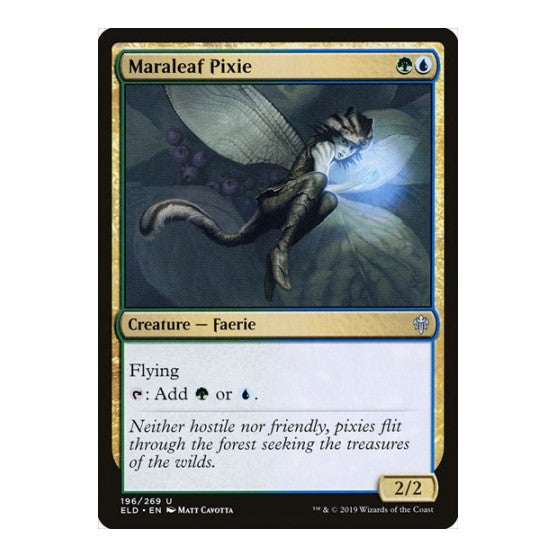 Maraleaf Pixie (ELD) #196 Uncommon (Lightly Played) Throne of Eldraine Magic: The Gathering: 2019