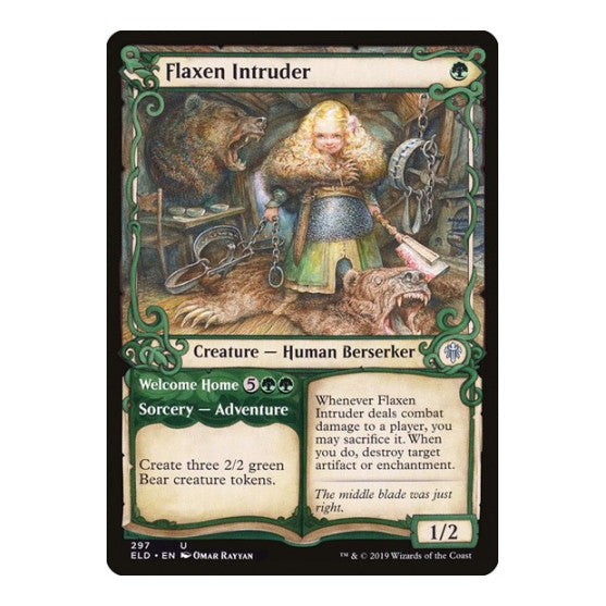 Flaxen Intruder Showcase (ELD) #297 Uncommon (Lightly Played) Throne of Eldraine Magic: The Gathering: 2019