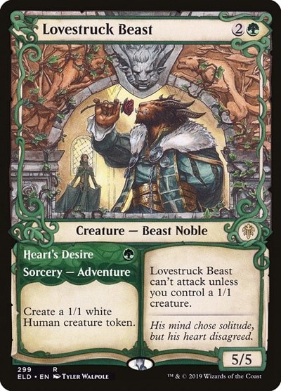 Lovestruck Beast Showcase (ELD) #299 Rare (Lightly Played) Throne of Eldraine Magic: The Gathering: 2019