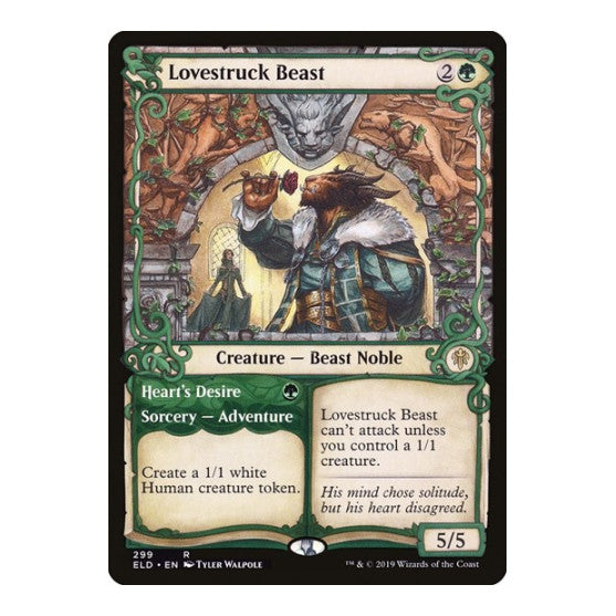 Lovestruck Beast (Showcase) (ELD) #299 Rare (Lightly Played) Throne of Eldraine Magic: The Gathering: 2019