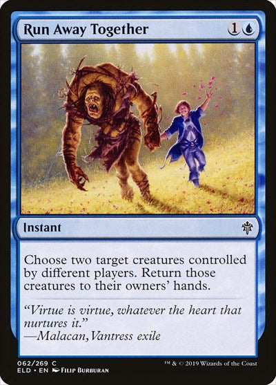 Run Away Together (ELD) #62 Common (Lightly Played) Throne of Eldraine Magic: 2019