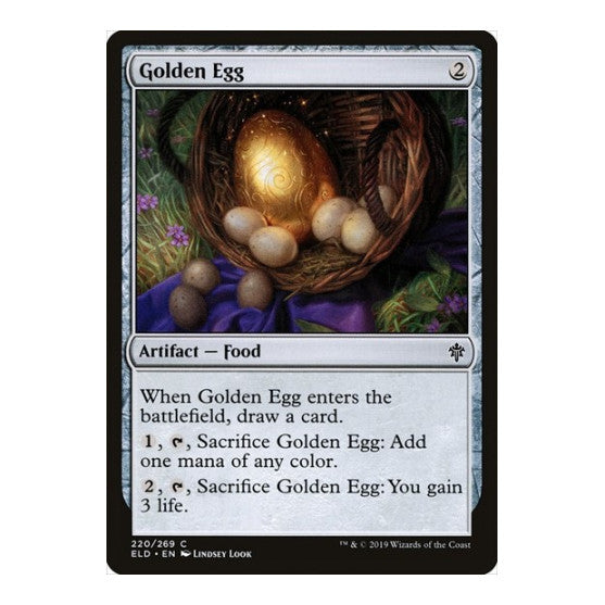 Golden Egg (ELD) #220 Common (Lightly Played) Throne of Eldraine Magic: The Gathering: 2019
