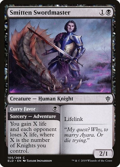 Smitten Swordmaster (ELD) #105 Common (Lightly Played) Throne of Eldraine Magic: The Gathering: 2019