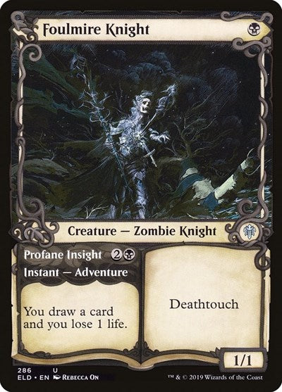 Foulmire Knight Showcase (ELD) #286 Uncommon (Lightly Played) Throne of Eldraine Magic: The Gathering: 2019
