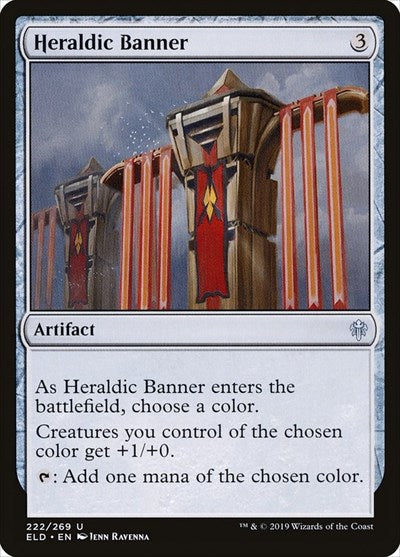 Heraldic Banner (ELD) #222 Uncommon (Near Mint) Throne of Eldraine Magic: The Gathering: 2019
