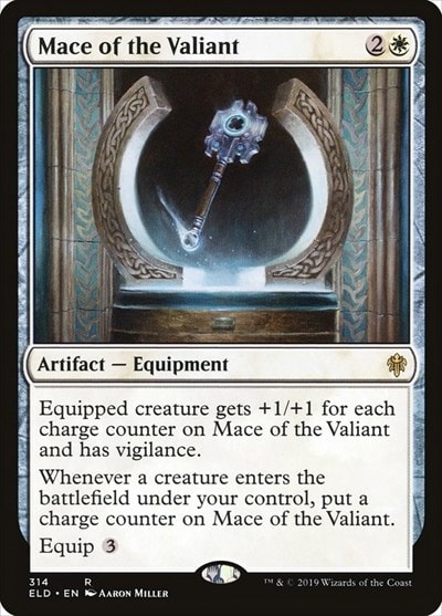 Mace of the Valiant (ELD) #314 Rare (Lightly Played) Throne of Eldraine Magic: The Gathering: 2019