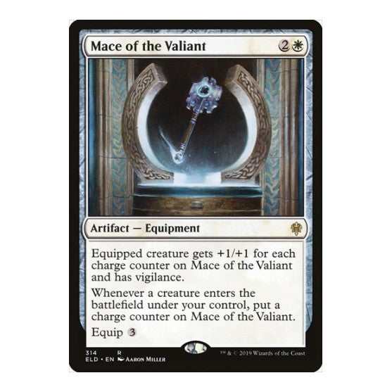 Mace of the Valiant (ELD) #314 Rare (Lightly Played) Throne of Eldraine Magic: The Gathering: 2019