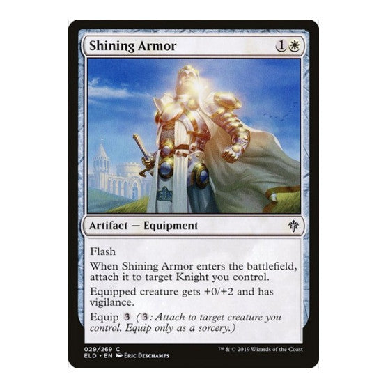 Shining Armor (ELD) #29 Common (Lightly Played) Throne of Eldraine Magic: The Gathering: 2019