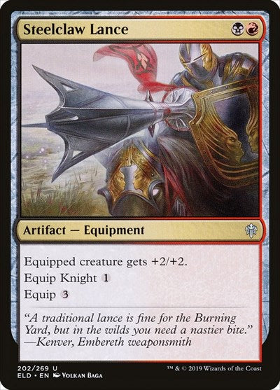 Steelclaw Lance (ELD) #202 Uncommon (Lightly Played) Throne of Eldraine Magic: The Gathering: 2019