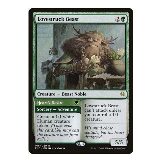 Lovestruck Beast (ELD) #165 Rare (Foil Lightly Played) Throne of Eldraine Magic: The Gathering: 2019