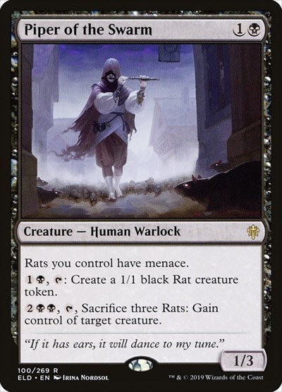 Piper of the Swarm (ELD) #100 Rare (Near Mint) Throne of Eldraine Magic: The Gathering: 2019