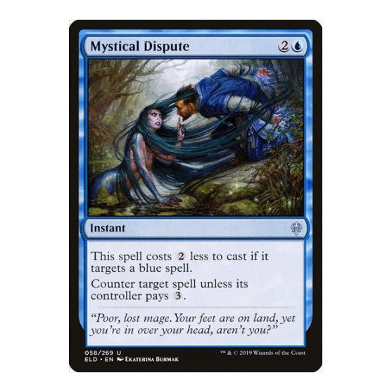 Mystical Dispute (ELD) #58 Uncommon (Foil Lightly Played) Throne of Eldraine Magic: The Gathering: 2019
