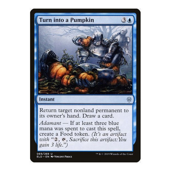 Turn into a Pumpkin (ELD) #69 Uncommon (Lightly Played) Throne of Eldraine Magic: The Gathering: 2019