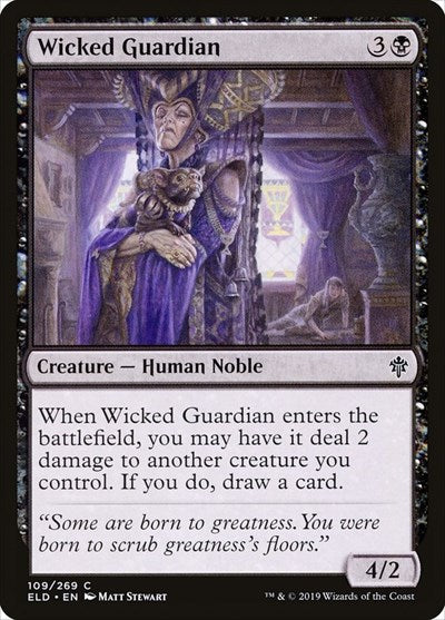 Wicked Guardian (ELD) #109 Common (Lightly Played) Throne of Eldraine Magic: 2019