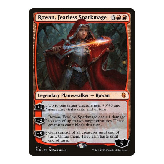 Rowan, Fearless Sparkmage (ELD) #304 Mythic Rare (Lightly Played) Throne of Eldraine Magic: The Gathering: 2019