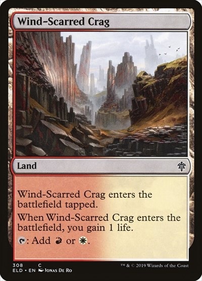 Wind Scarred Crag (ELD) #308 Common (Lightly Played) Throne of Eldraine Magic: The Gathering: 2019