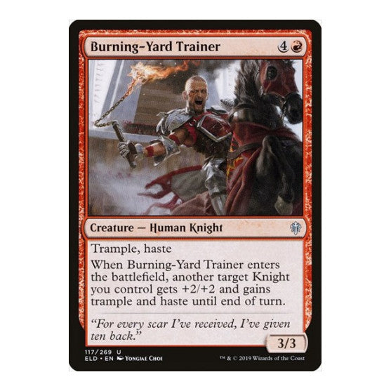 Burning Yard Trainer (ELD) #117 Uncommon (Lightly Played) Throne of Eldraine Magic: The Gathering: 2019