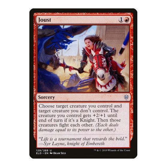 Joust (ELD) #129 Uncommon (Lightly Played) Throne of Eldraine Magic: The Gathering: 2019