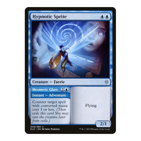 Hypnotic Sprite (ELD) #49 Uncommon (Lightly Played) Throne of Eldraine Magic: The Gathering: 2019