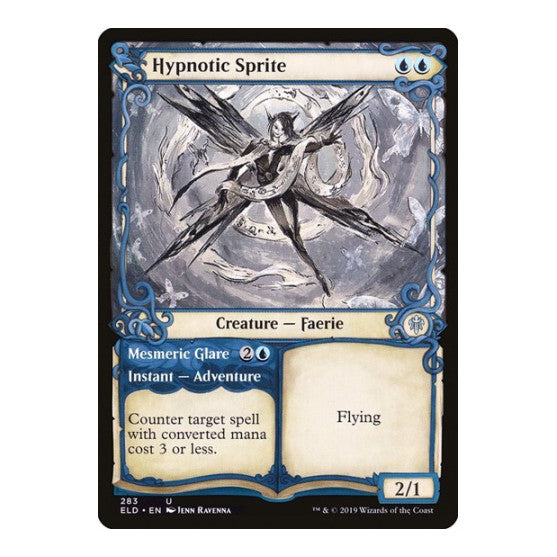 Hypnotic Sprite Showcase (ELD) #283 Uncommon (Lightly Played) Throne of Eldraine Magic: The Gathering: 2019