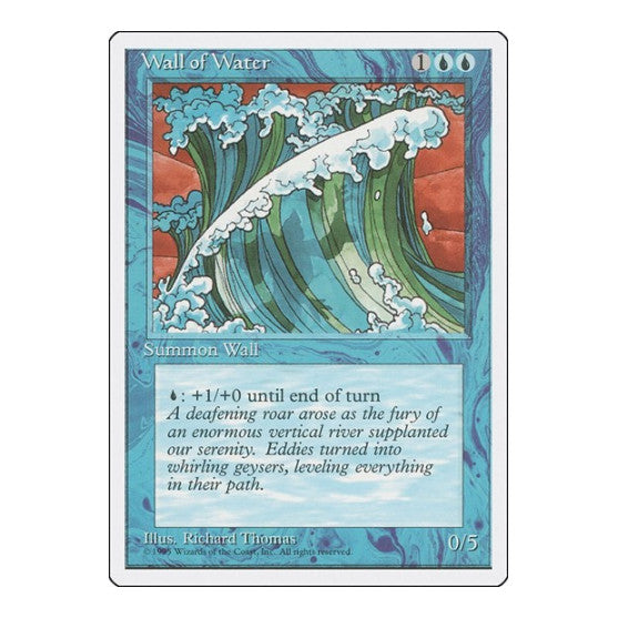 Wall of Water (4ED) #114 Uncommon Fourth Edition Magic: The Gathering: 1995