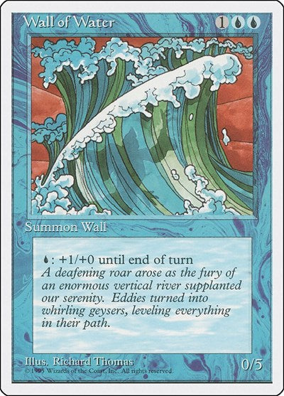 Wall of Water (4ED) #114 Uncommon (Heavily Played) Fourth Edition Magic: 1995