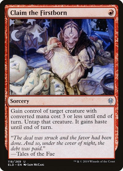 Claim the Firstborn (ELD) #118 Uncommon (Lightly Played) Throne of Eldraine Magic: The Gathering: 2019