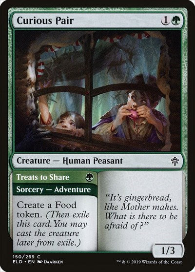 Curious Pair (ELD) #150 Common (Foil Lightly Played) Throne of Eldraine Magic: The Gathering: 2019