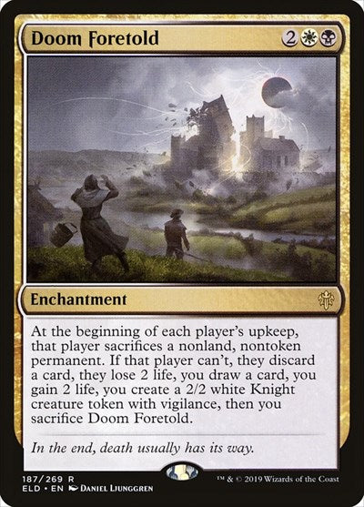 Doom Foretold (ELD) #187 Rare (Lightly Played) Throne of Eldraine Magic: The Gathering: 2019