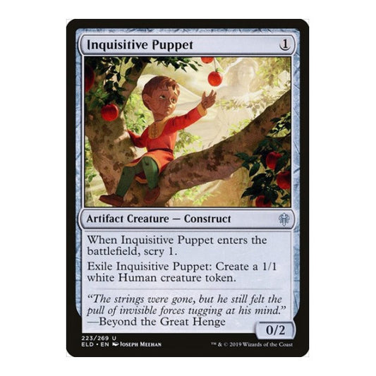 Inquisitive Puppet (ELD) #223 Uncommon (Moderately Played) Throne of Eldraine Magic: The Gathering: 2019