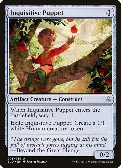 Inquisitive Puppet (ELD) #223 Uncommon (Moderately Played) Throne of Eldraine Magic: The Gathering: 2019
