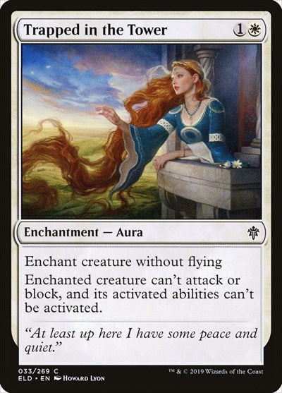 Trapped in the Tower (ELD) #33 Common (Foil Lightly Played) Throne of Eldraine Magic: The Gathering: 2019